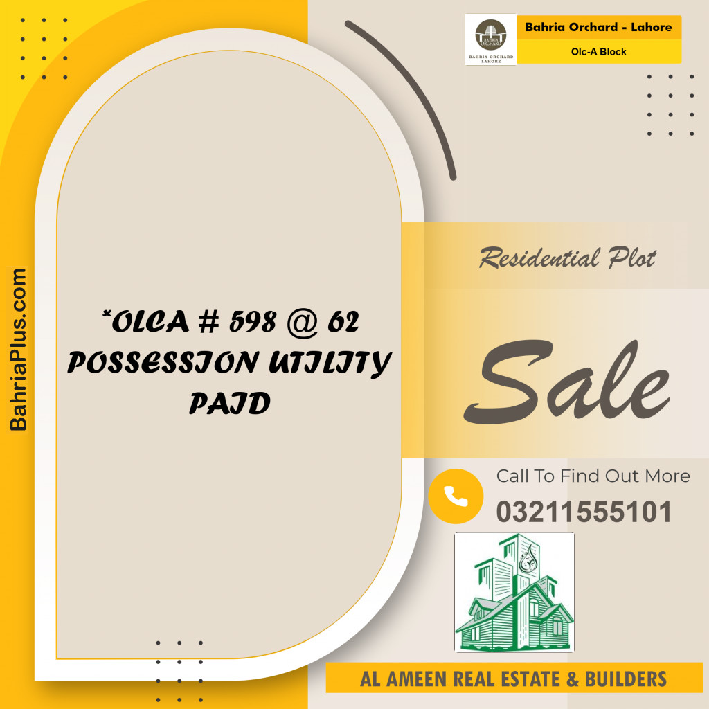 5 Marla Residential Plot for Sale in OLC-A Block - Bahria Orchard, Lahore - (BP-207449)