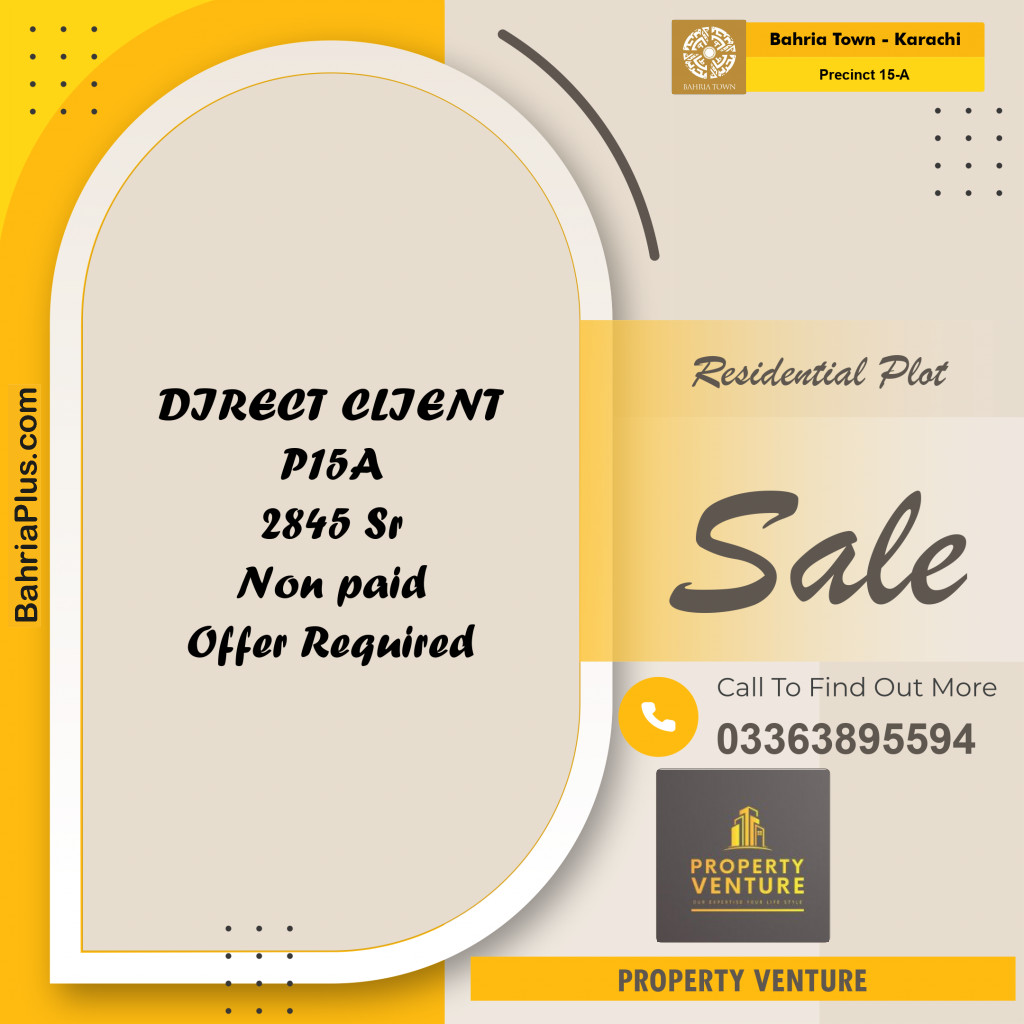 125 Sq. Yards Residential Plot for Sale in Precinct 15-A - Bahria Town, Karachi - (BP-207451)