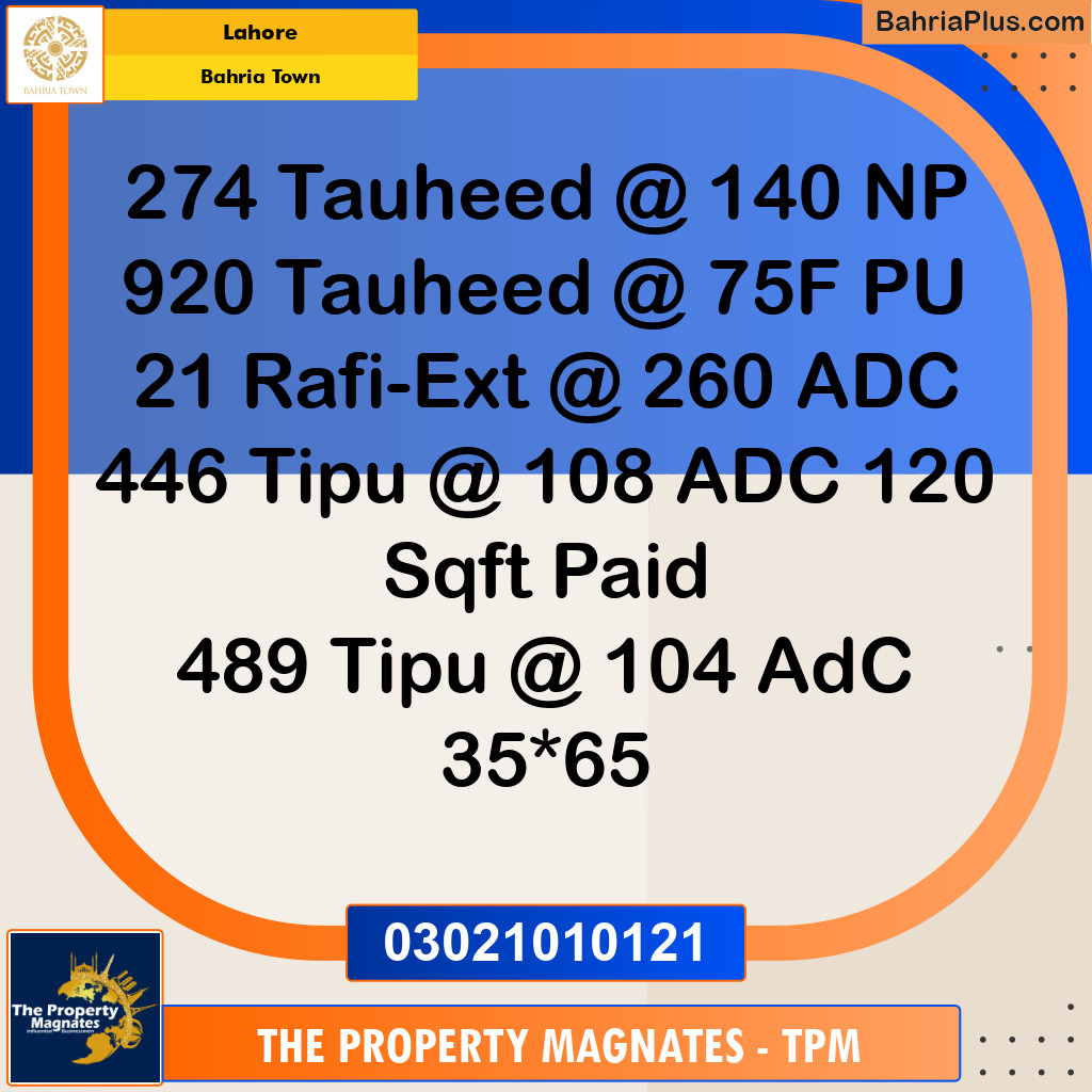 Residential Plot for Sale in Bahria Town, Lahore - (BP-207461)