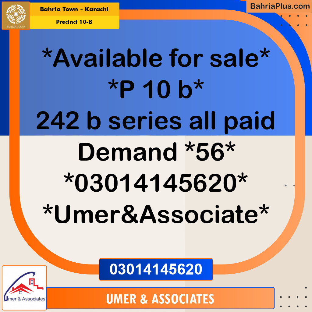 125 Sq. Yards Residential Plot for Sale in Precinct 10-B -  Bahria Town, Karachi - (BP-207506)