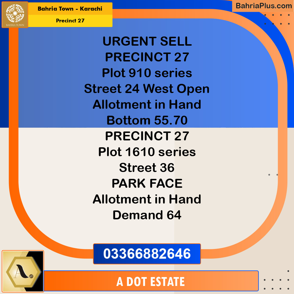 125 Sq. Yards Residential Plot for Sale in Precinct 27 - Bahria Town, Karachi - (BP-207539)