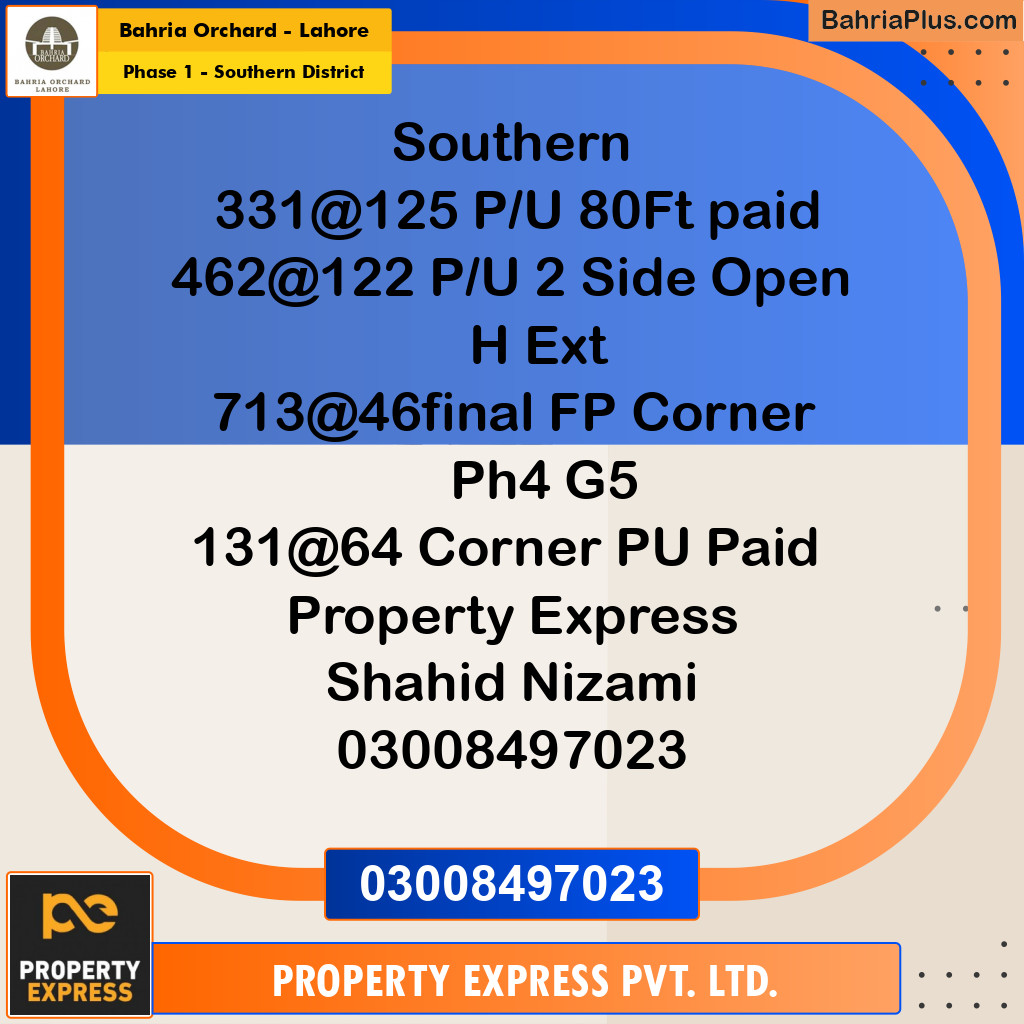 10 Marla Residential Plot for Sale in Phase 1 - Southern District -  Bahria Orchard, Lahore - (BP-207556)