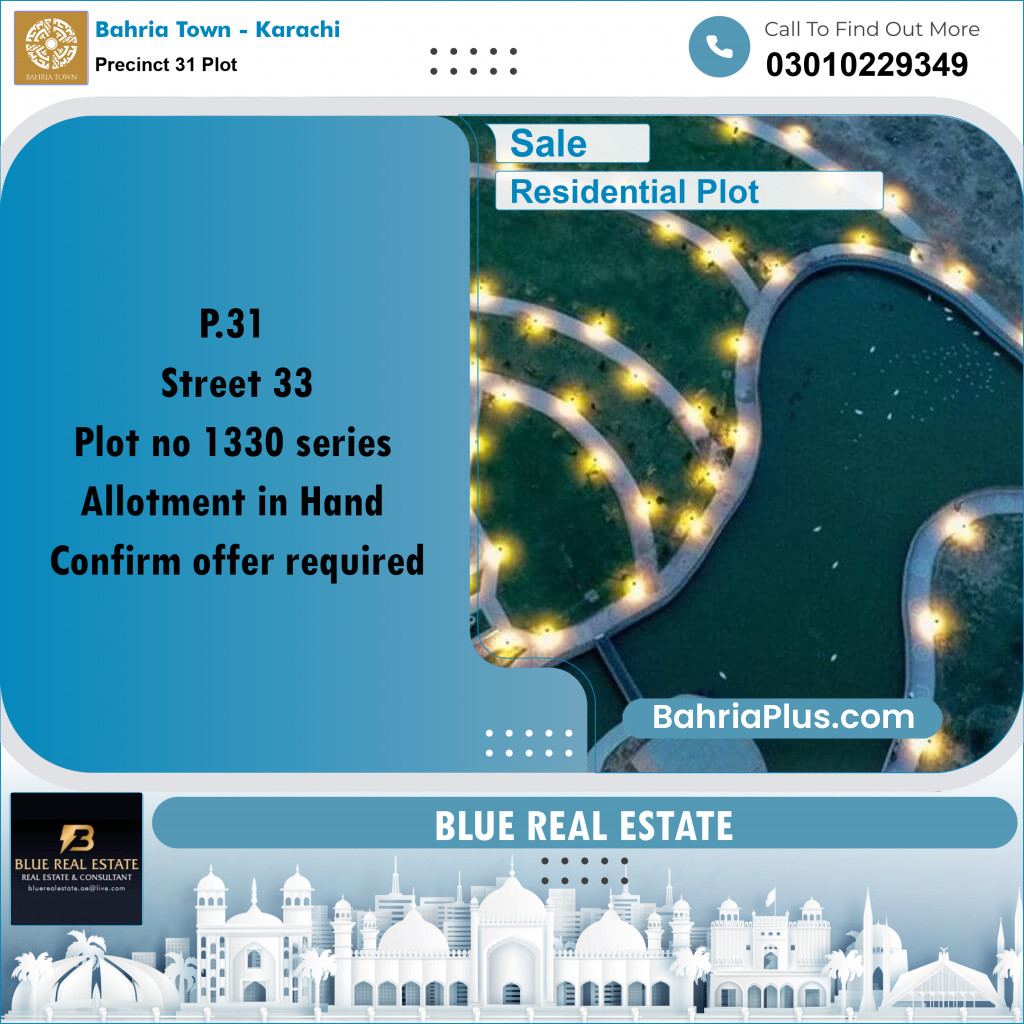 125 Sq. Yards Residential Plot for Sale in Precinct 31 Plot -  Bahria Town, Karachi - (BP-207568)