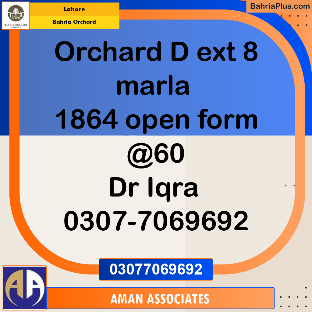 Residential Plot for Sale in Bahria Orchard, Lahore - (BP-207604)