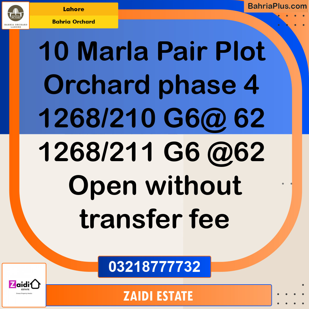 Residential Plot for Sale in Bahria Orchard, Lahore - (BP-207613)