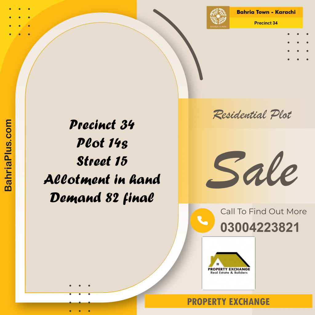 272 Sq. Yards Residential Plot for Sale in Precinct 34 -  Bahria Town, Karachi - (BP-207661)