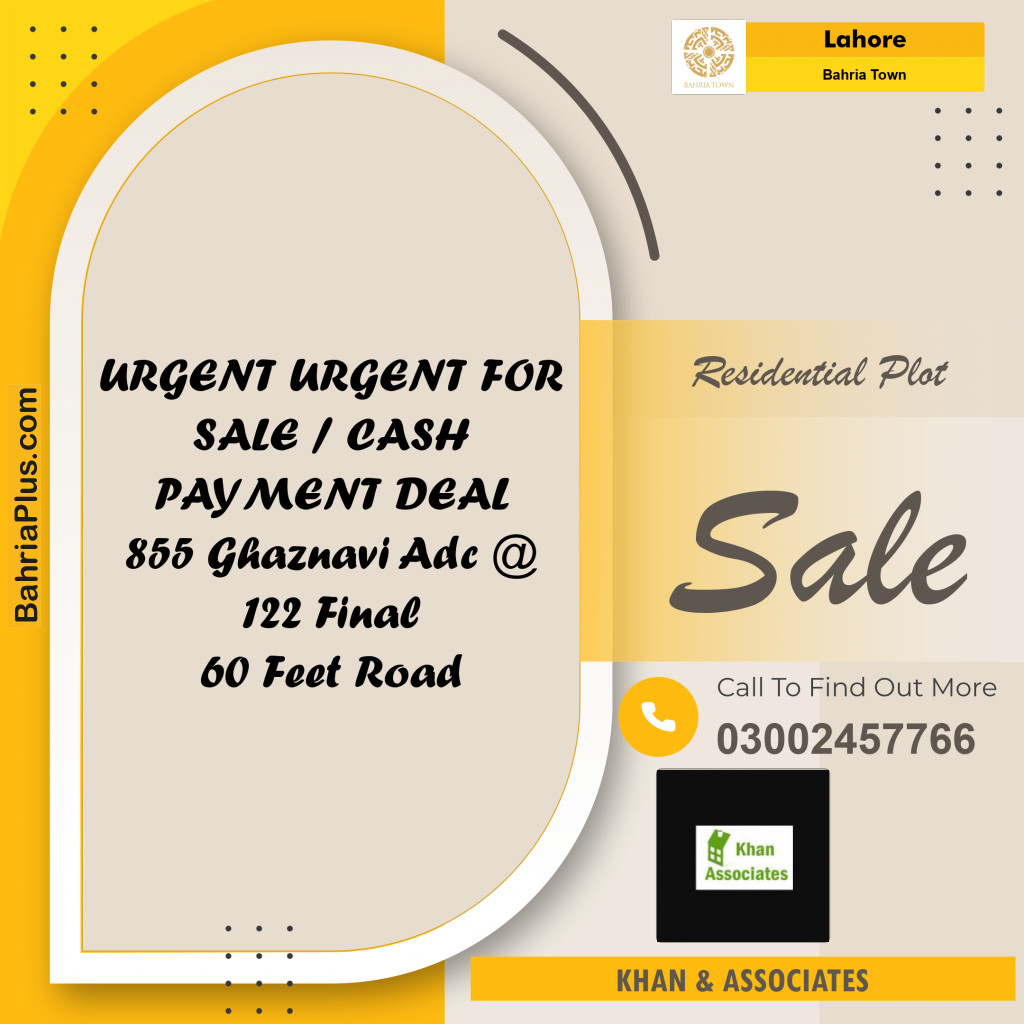 Residential Plot for Sale in Bahria Town, Lahore - (BP-207695)