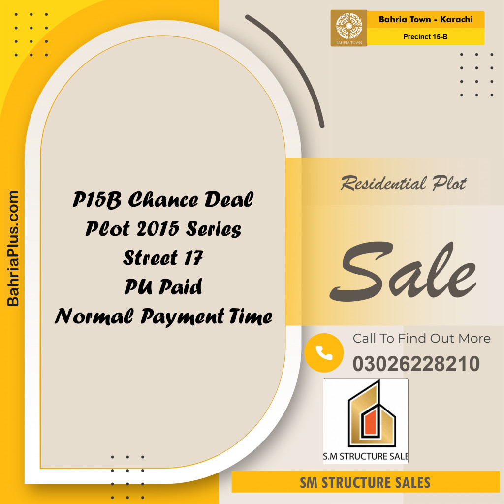 125 Sq. Yards Residential Plot for Sale in Precinct 15-B -  Bahria Town, Karachi - (BP-207715)