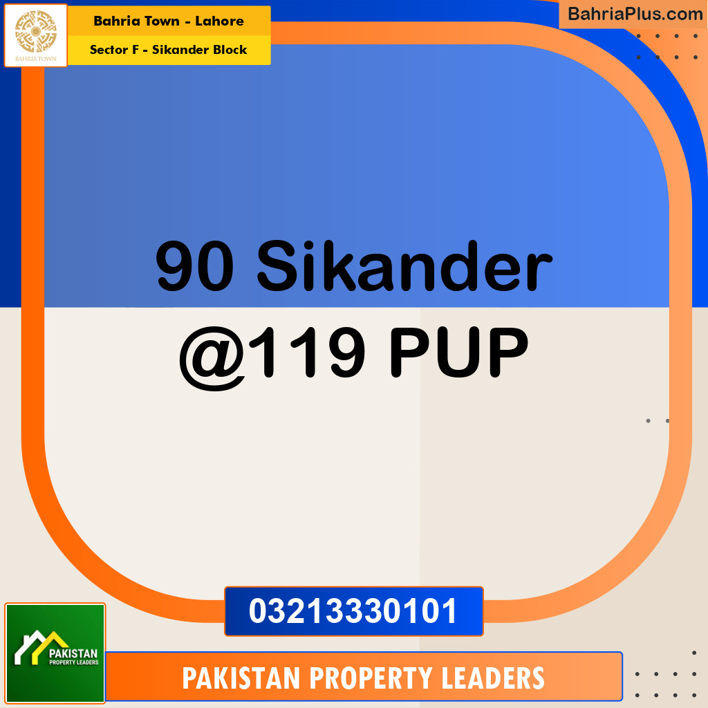 10 Marla Residential Plot for Sale in Sector F - Sikander Block -  Bahria Town, Lahore - (BP-207754)