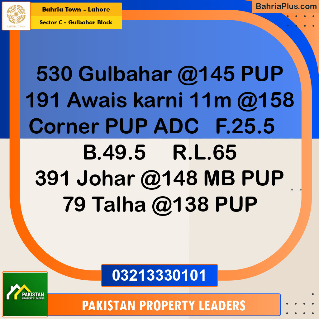 10 Marla Residential Plot for Sale in Sector C - Gulbahar Block -  Bahria Town, Lahore - (BP-207756)