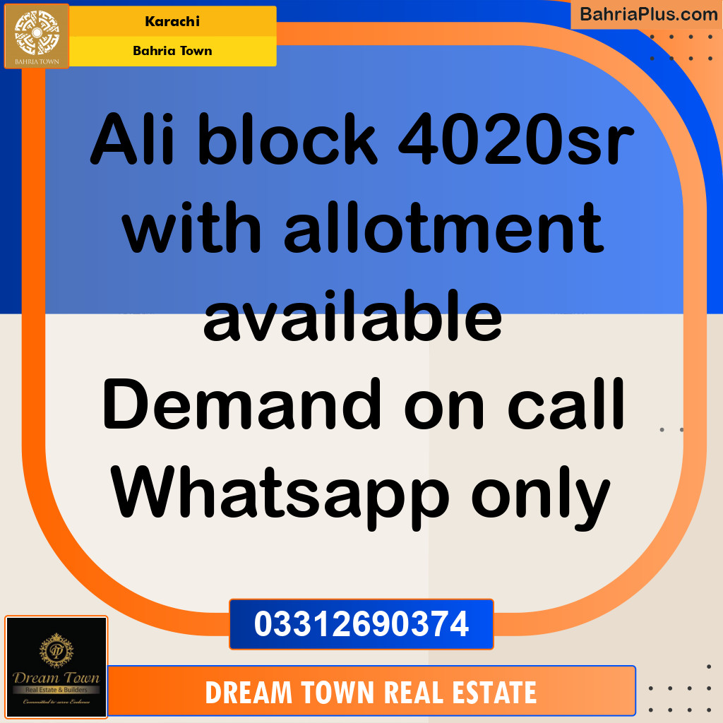 Residential Plot for Sale in Bahria Town, Karachi - (BP-207808)