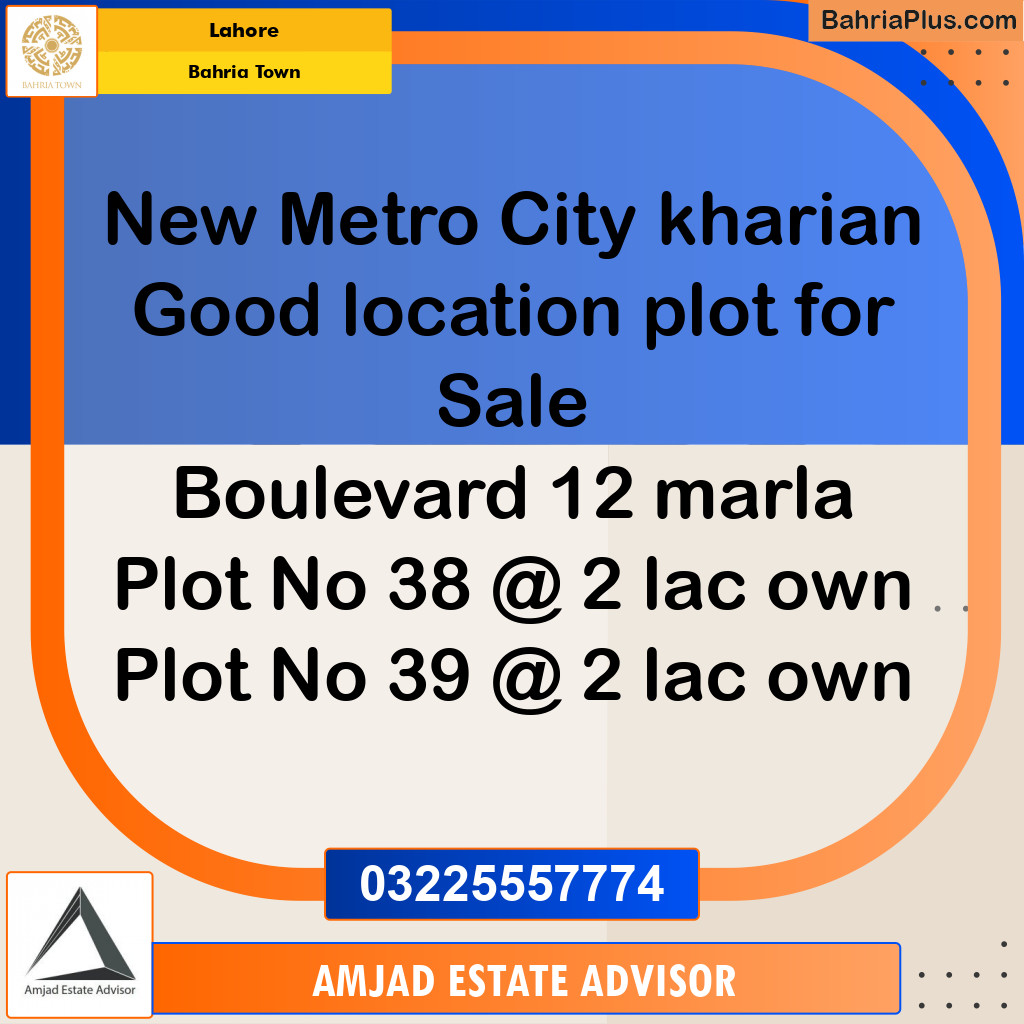 Residential Plot for Sale in Bahria Town, Lahore - (BP-207810)