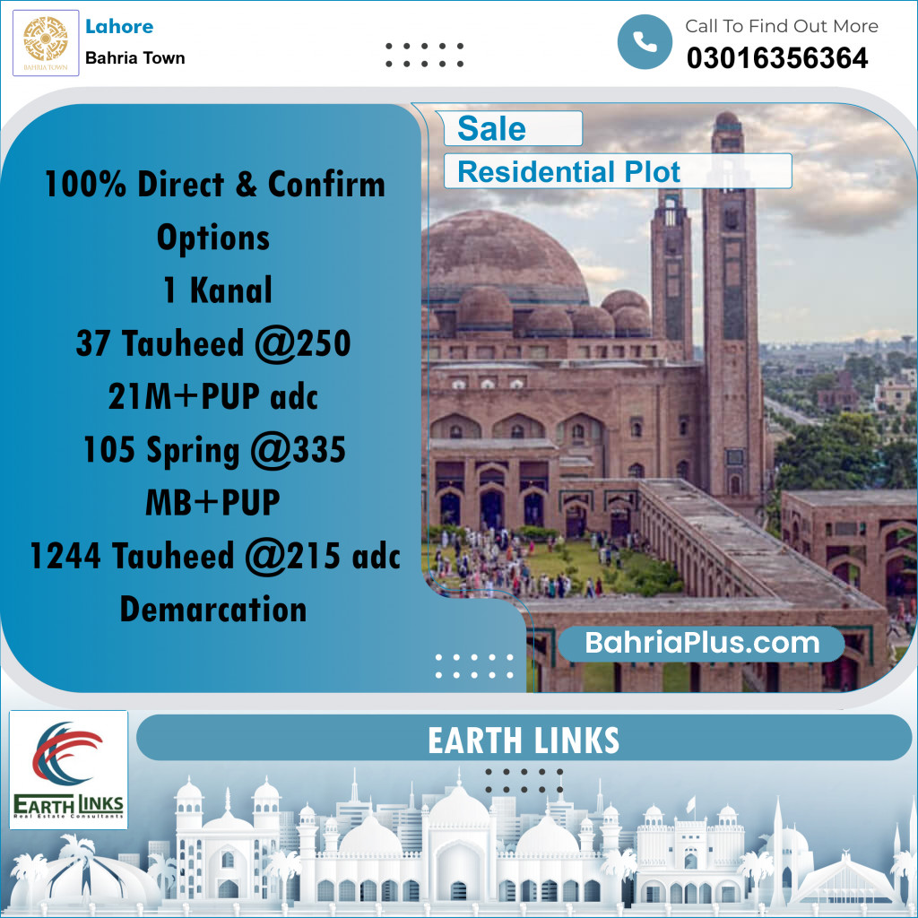 Residential Plot for Sale in Bahria Town, Lahore - (BP-207836)