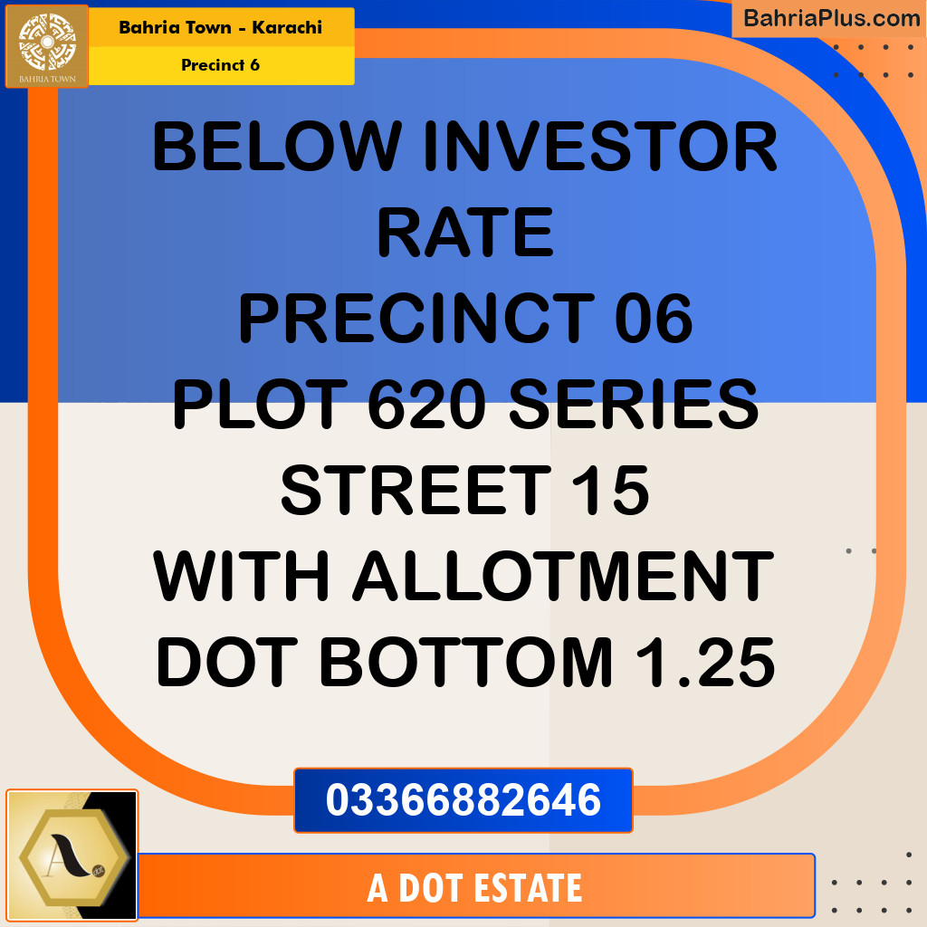 272 Sq. Yards Residential Plot for Sale in Precinct 6 -  Bahria Town, Karachi - (BP-207909)