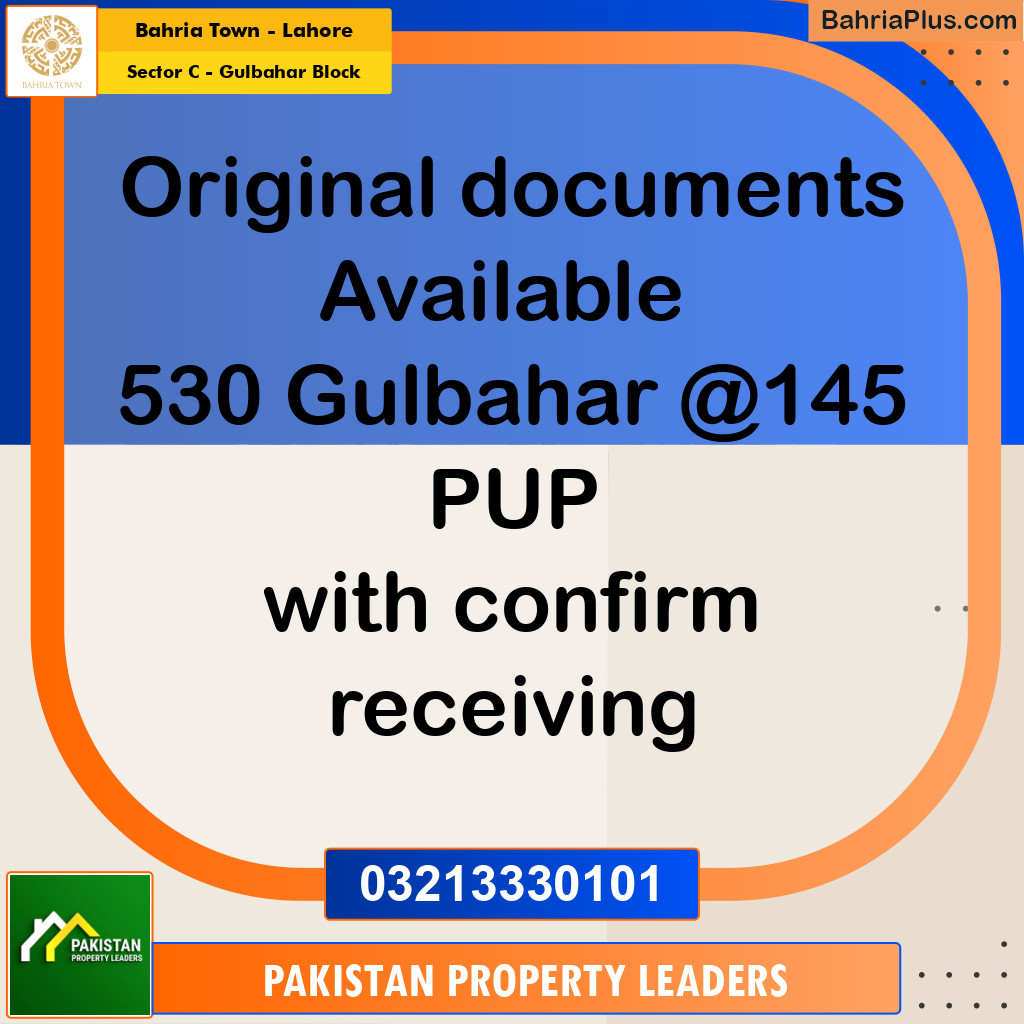 10 Marla Residential Plot for Sale in Sector C - Gulbahar Block -  Bahria Town, Lahore - (BP-207914)