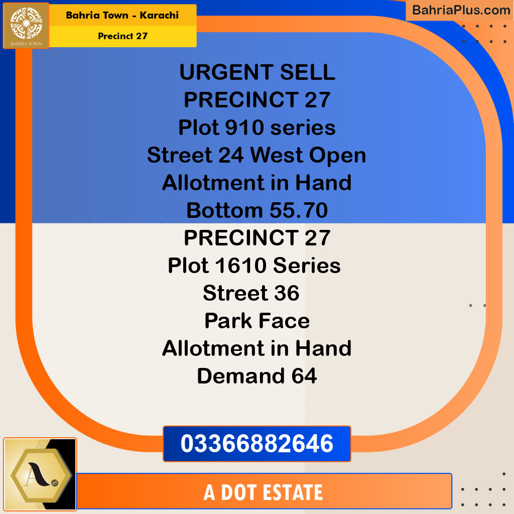 125 Sq. Yards Residential Plot for Sale in Precinct 27 -  Bahria Town, Karachi - (BP-207920)