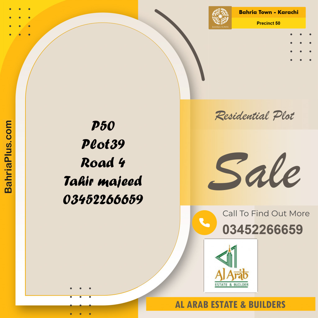 500 Sq. Yards Residential Plot for Sale in Precinct 50 -  Bahria Town, Karachi - (BP-207940)