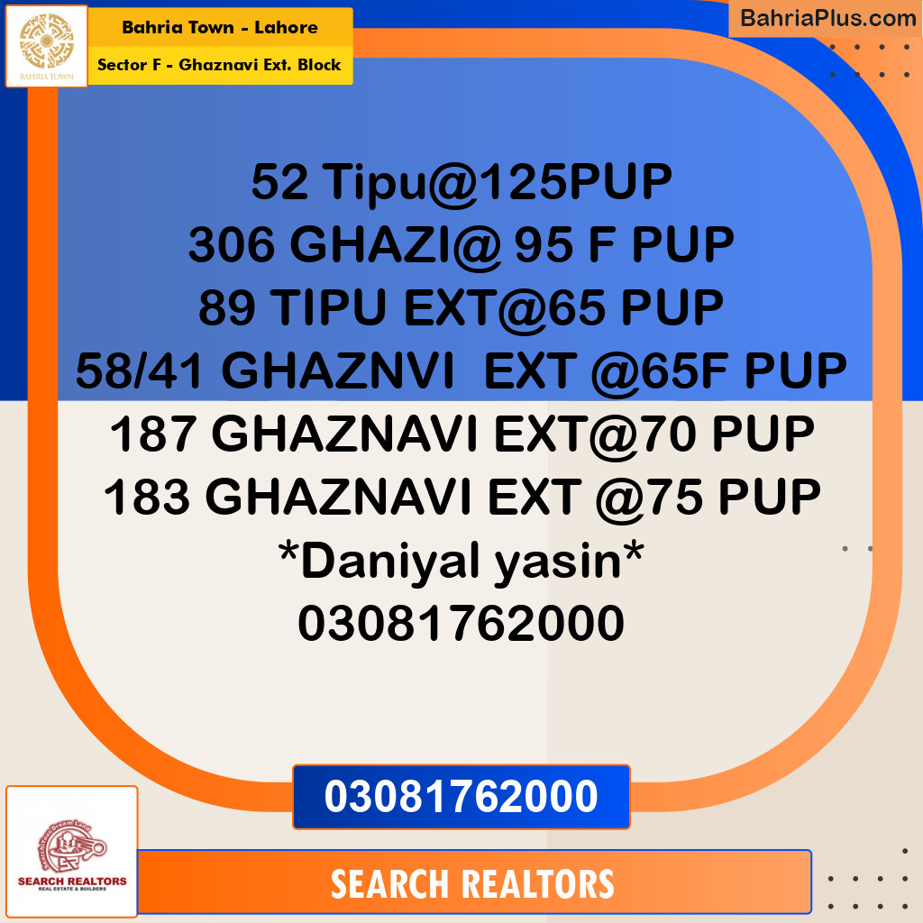5 Marla Residential Plot for Sale in Sector F - Ghaznavi Ext. Block -  Bahria Town, Lahore - (BP-207969)