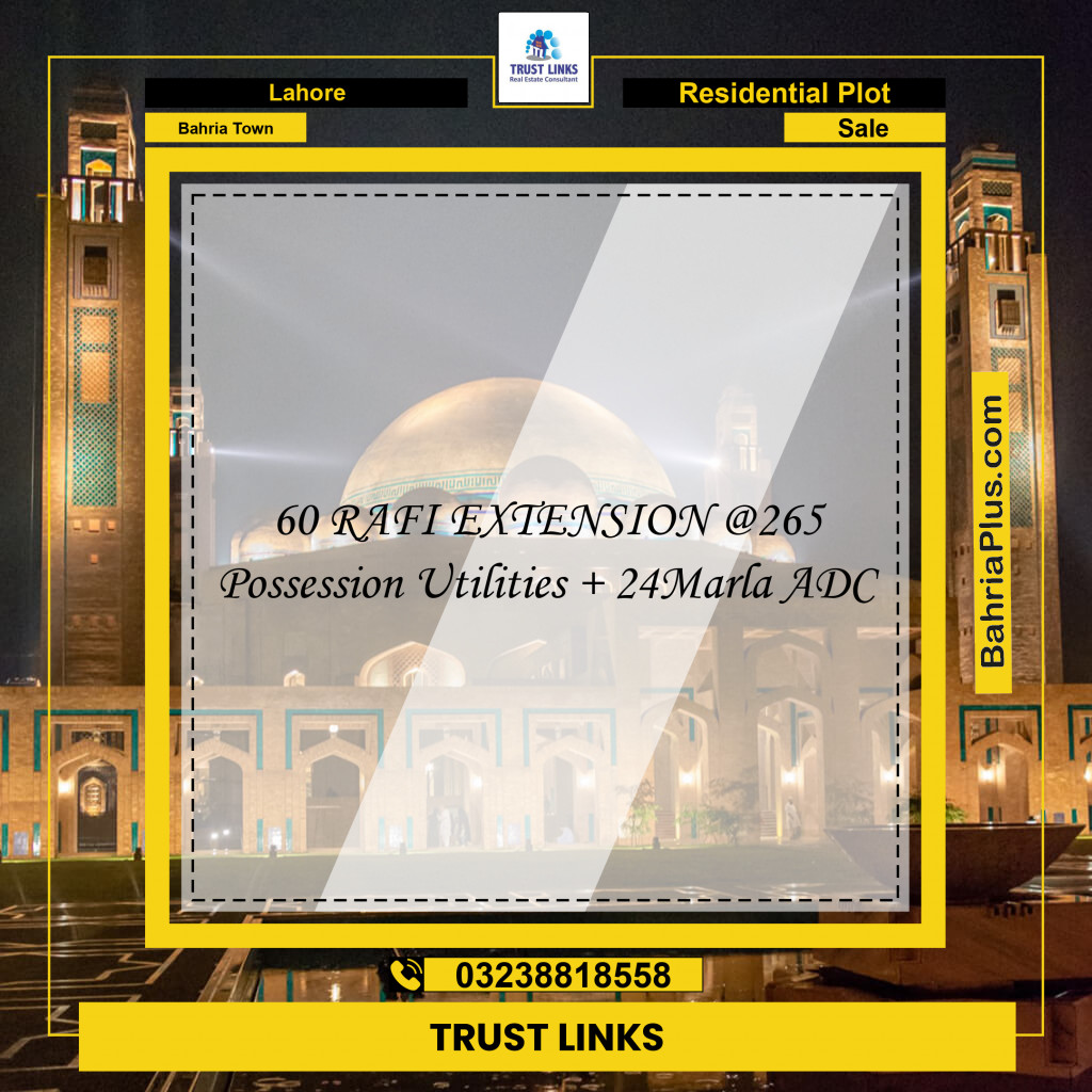 Residential Plot for Sale in Bahria Town, Lahore - (BP-208025)