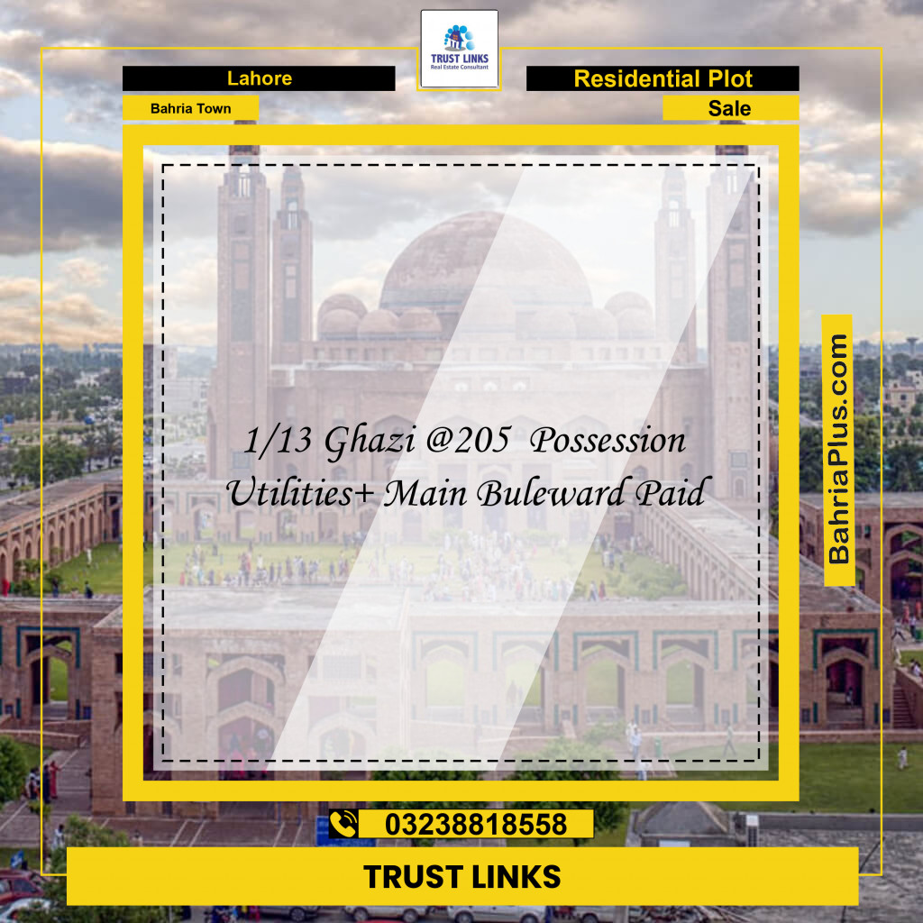 Residential Plot for Sale in Bahria Town, Lahore - (BP-208048)