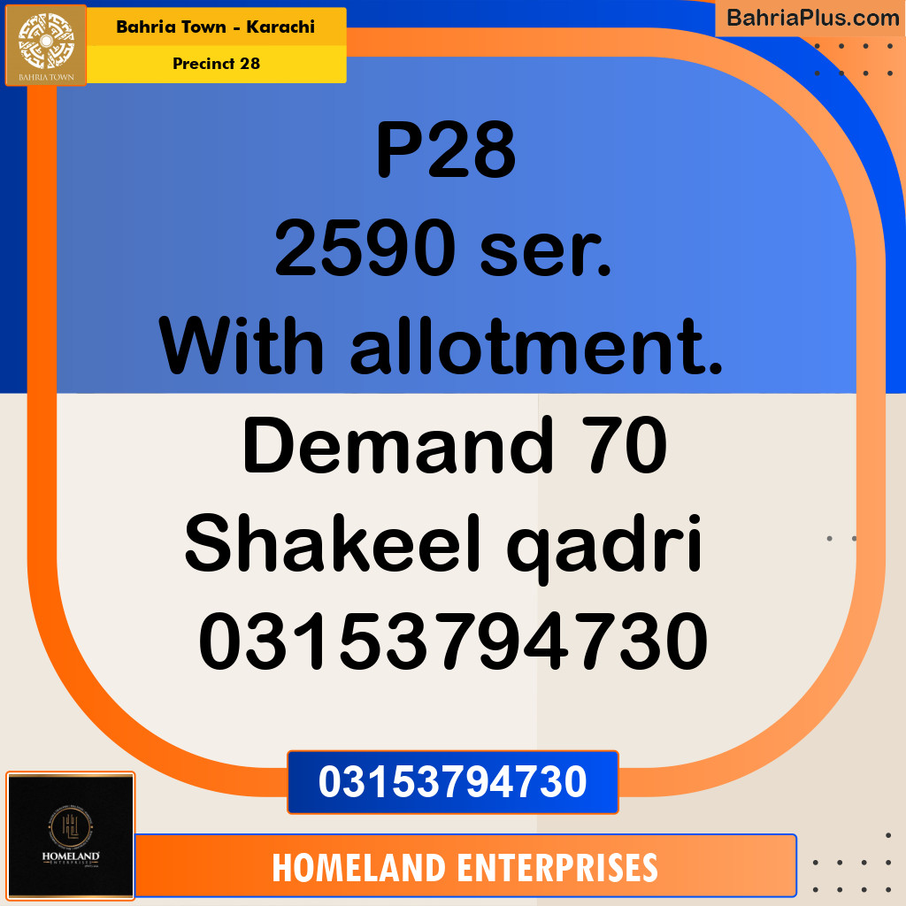 125 Sq. Yards Residential Plot for Sale in Precinct 28 -  Bahria Town, Karachi - (BP-208073)