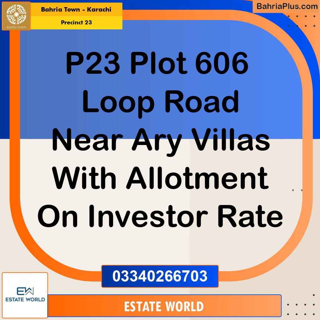 125 Sq. Yards Residential Plot for Sale in Precinct 23 -  Bahria Town, Karachi - (BP-208193)