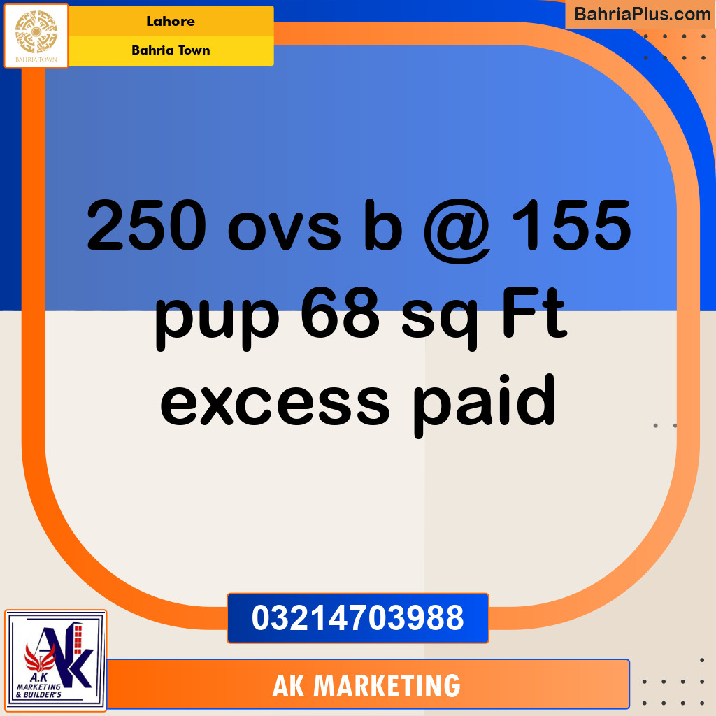 Residential Plot for Sale in Bahria Town, Lahore - (BP-208225)