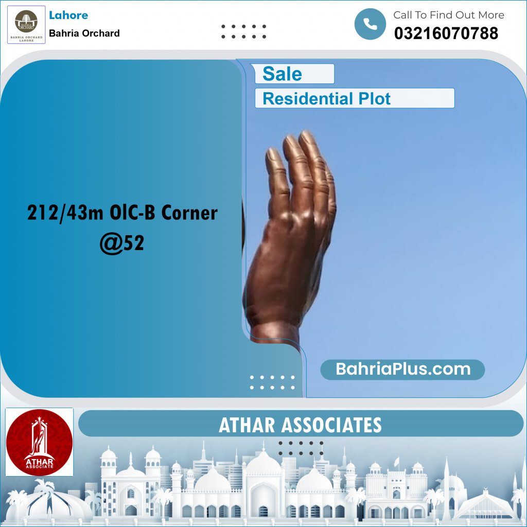 Residential Plot for Sale in Bahria Orchard, Lahore - (BP-208257)