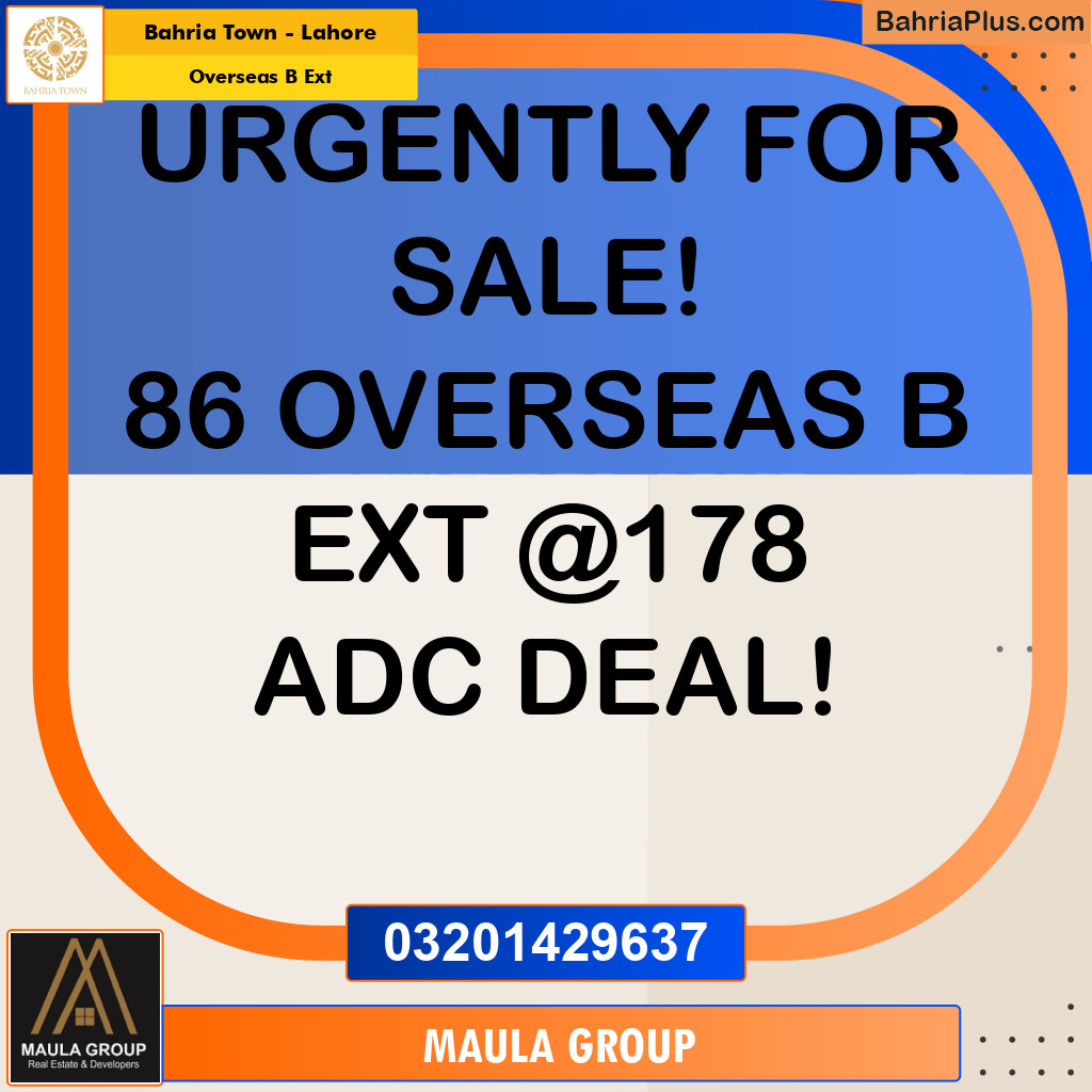 10 Marla Residential Plot for Sale in Overseas B Ext -  Bahria Town, Lahore - (BP-208327)