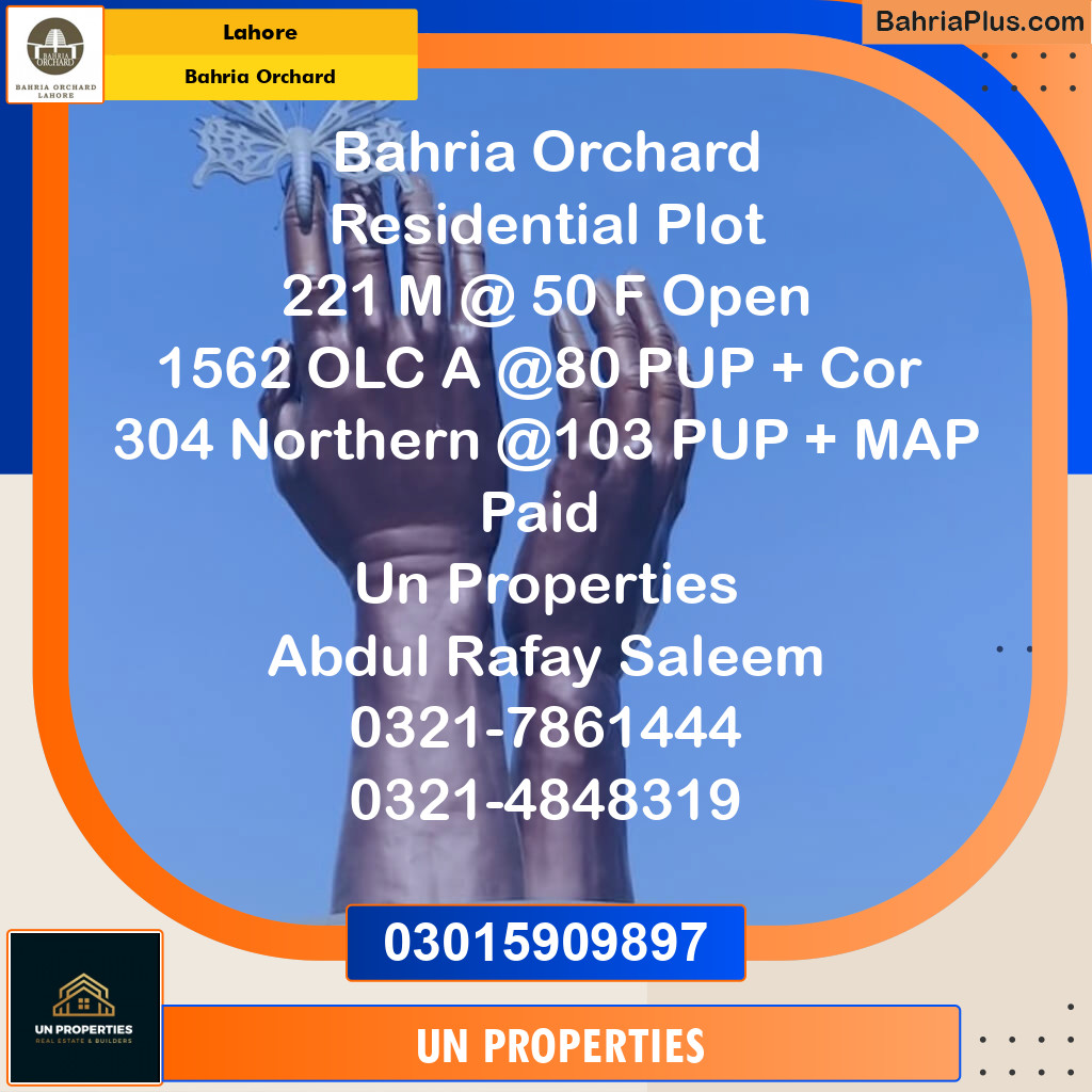 Residential Plot for Sale in Bahria Orchard, Lahore - (BP-208364)