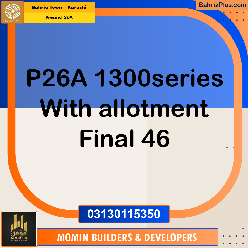 125 Sq. Yards Residential Plot for Sale in Precinct 26A -  Bahria Town, Karachi - (BP-208368)