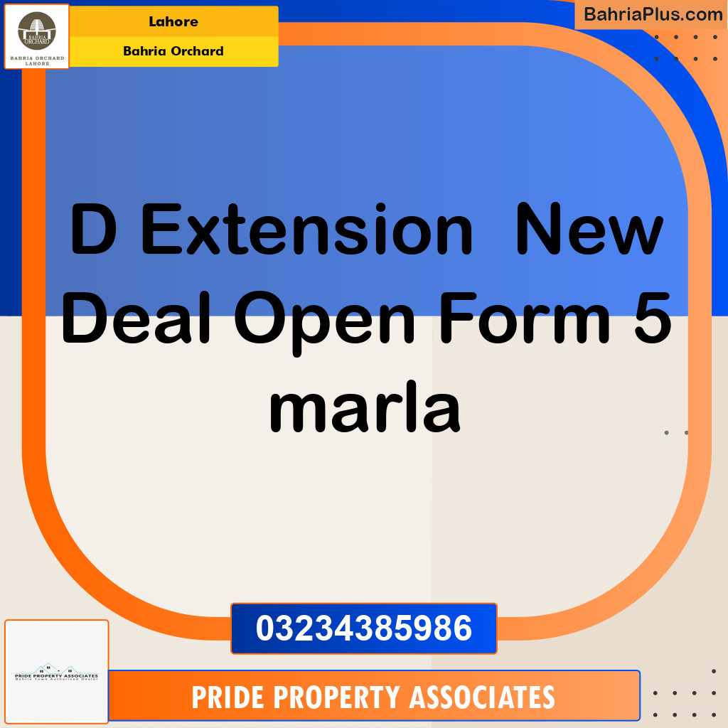 5 Marla Residential Plot for Sale in Bahria Orchard, Lahore - (BP-208370)
