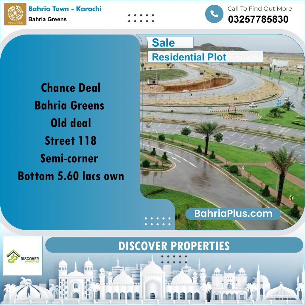 75 Sq. Yards Residential Plot for Sale in Bahria Greens -  Bahria Town, Karachi - (BP-208381)