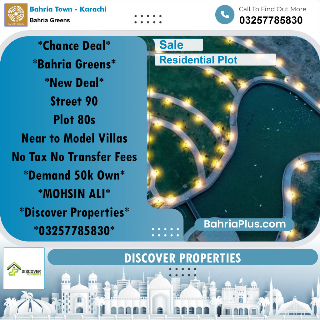 75 Sq. Yards Residential Plot for Sale in Bahria Greens -  Bahria Town, Karachi - (BP-208413)