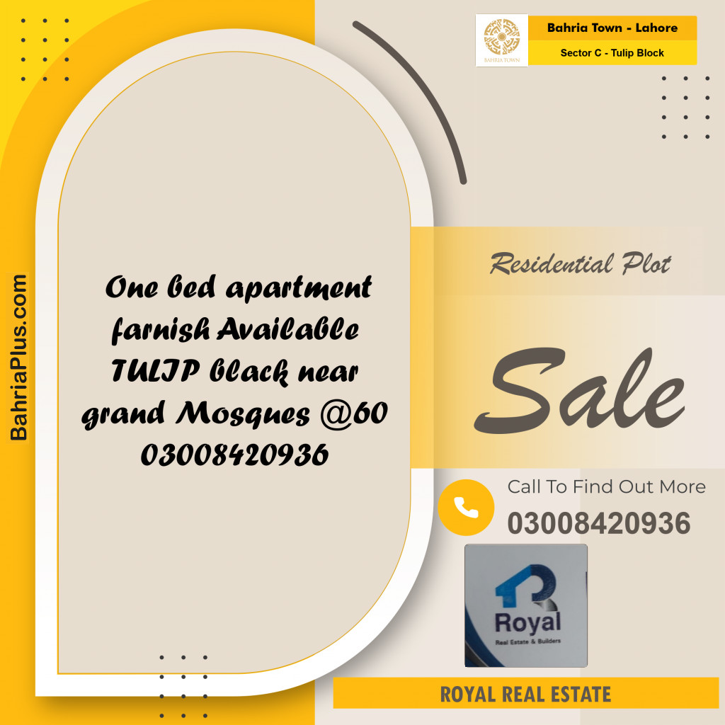 521 Sq. Ft. Residential Plot for Sale in Sector C - Tulip Block -  Bahria Town, Lahore - (BP-208422)