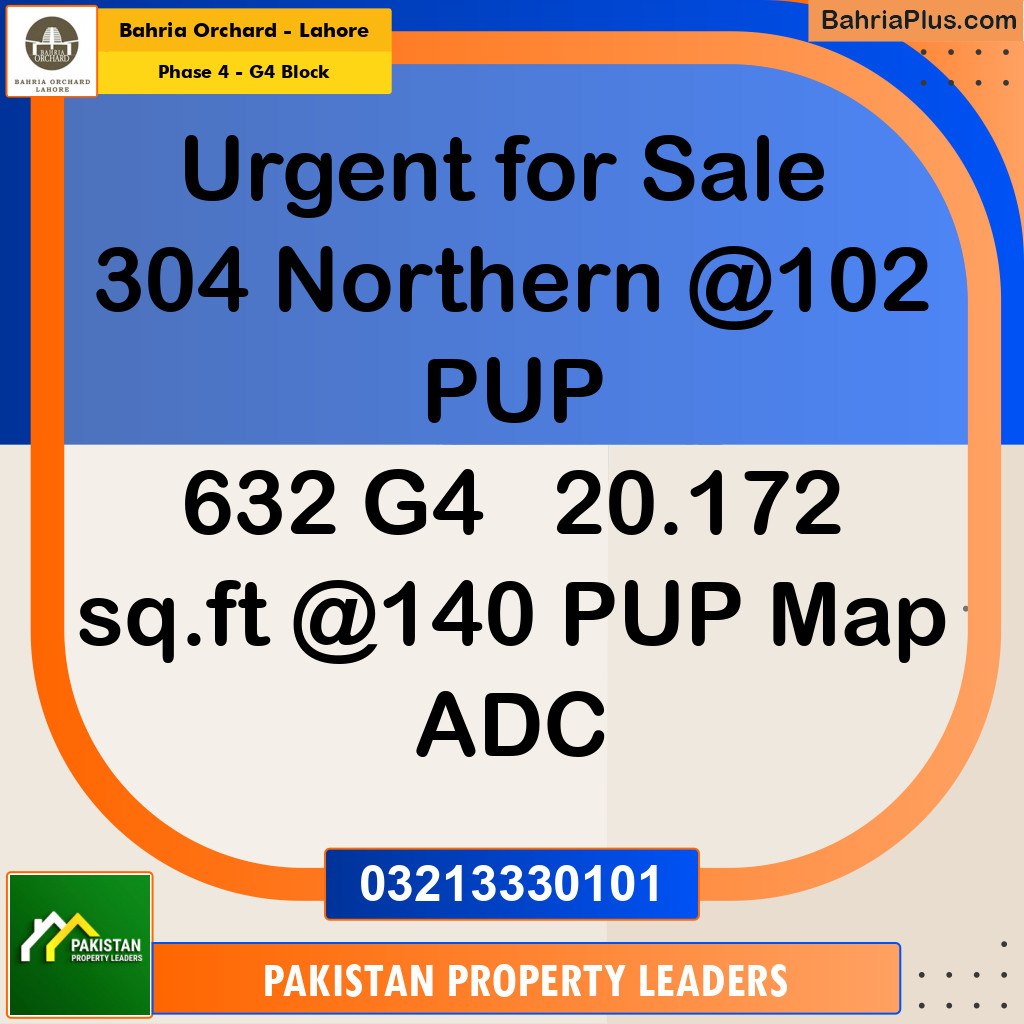 1 Kanal Residential Plot for Sale in Phase 4 - G4 Block -  Bahria Orchard, Lahore - (BP-208474)