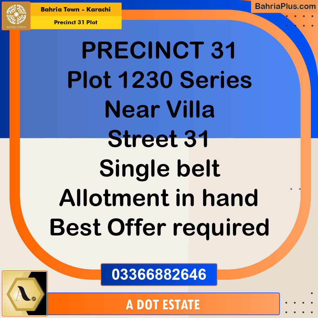 125 Sq. Yards Residential Plot for Sale in Precinct 31 Plot - Bahria Town, Karachi - (BP-208493)