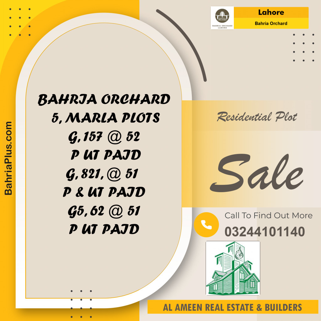 Residential Plot for Sale in Bahria Orchard, Lahore - (BP-208498)