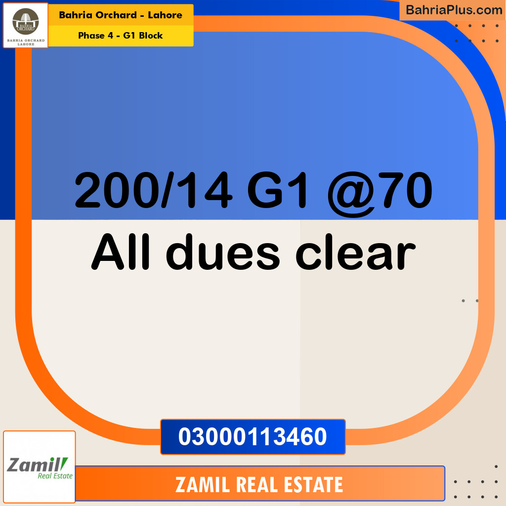 5 Marla Residential Plot for Sale in Phase 4 - G1 Block -  Bahria Orchard, Lahore - (BP-208505)