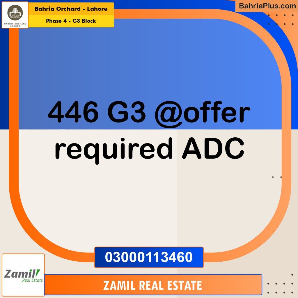 10 Marla Residential Plot for Sale in Phase 4 - G3 Block -  Bahria Orchard, Lahore - (BP-208506)