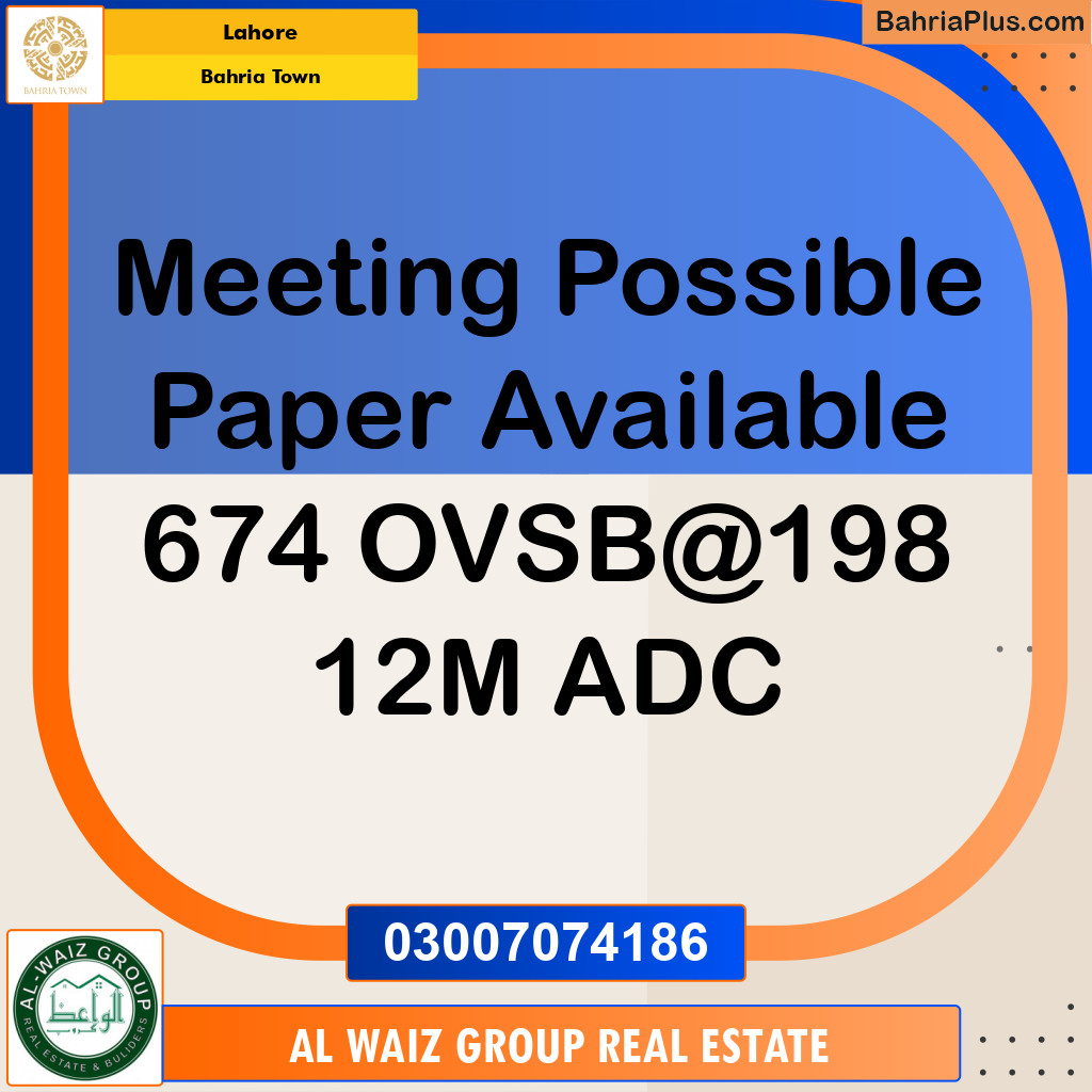 Residential Plot for Sale in Bahria Town, Lahore - (BP-208593)