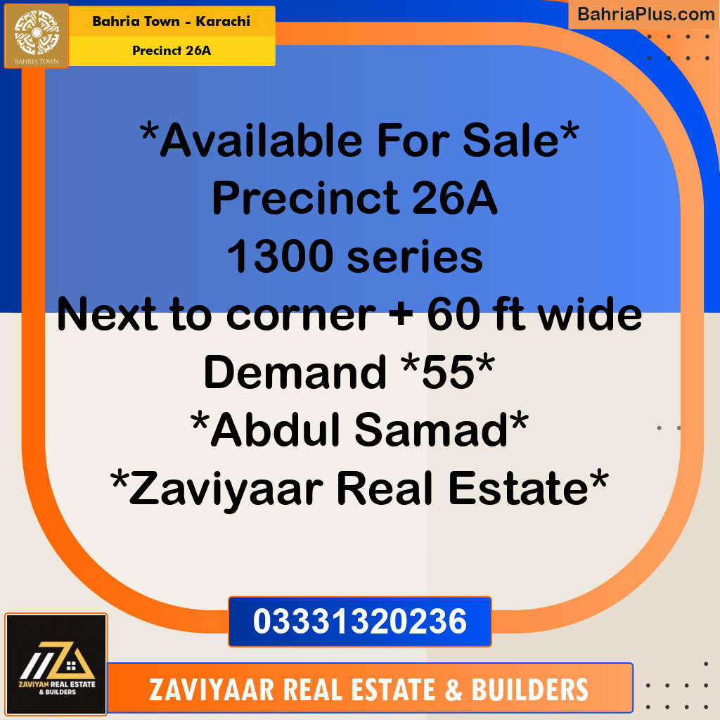 125 Sq. Yards Residential Plot for Sale in Precinct 26A - Bahria Town, Karachi - (BP-208659)