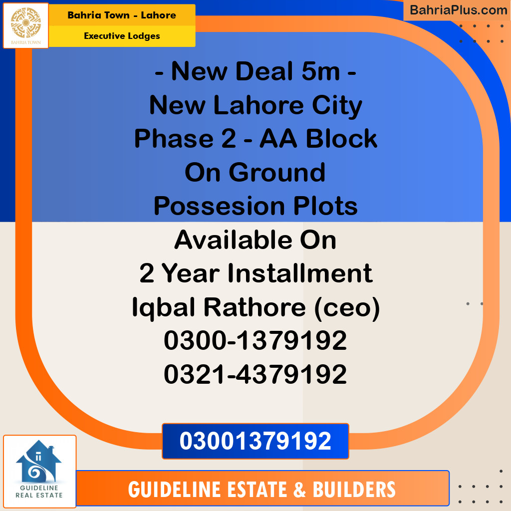 Residential Plot for Sale in Executive Lodges -  Bahria Town, Lahore - (BP-208664)