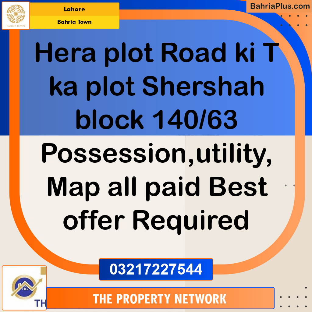 Residential Plot for Sale in Bahria Town, Lahore - (BP-208704)