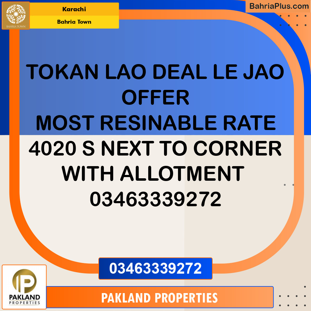 Residential Plot for Sale in Bahria Town, Karachi - (BP-208708)