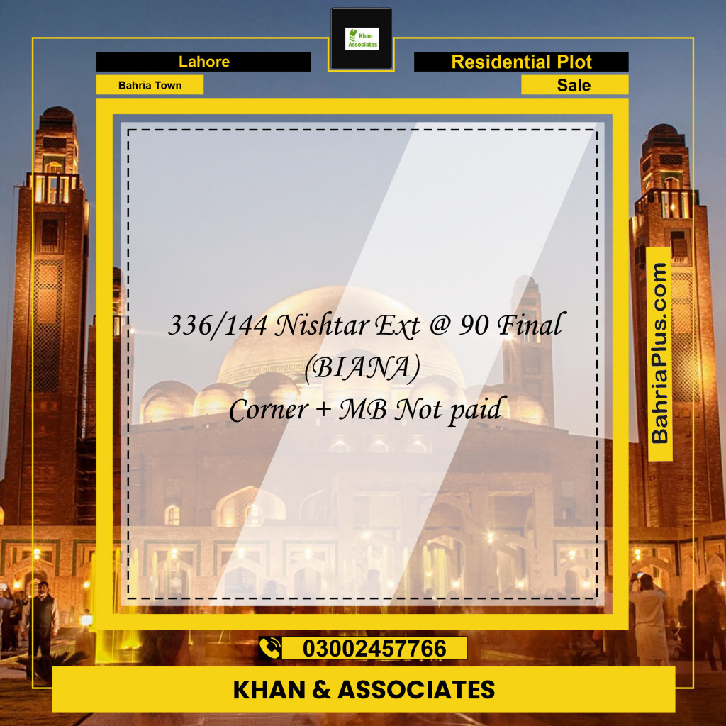 Residential Plot for Sale in Bahria Town, Lahore - (BP-208762)