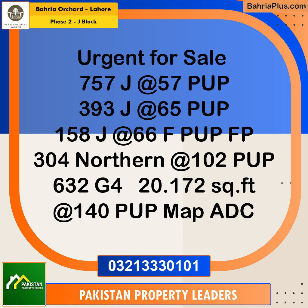 8 Marla Residential Plot for Sale in Phase 2 - J Block -  Bahria Orchard, Lahore - (BP-208769)