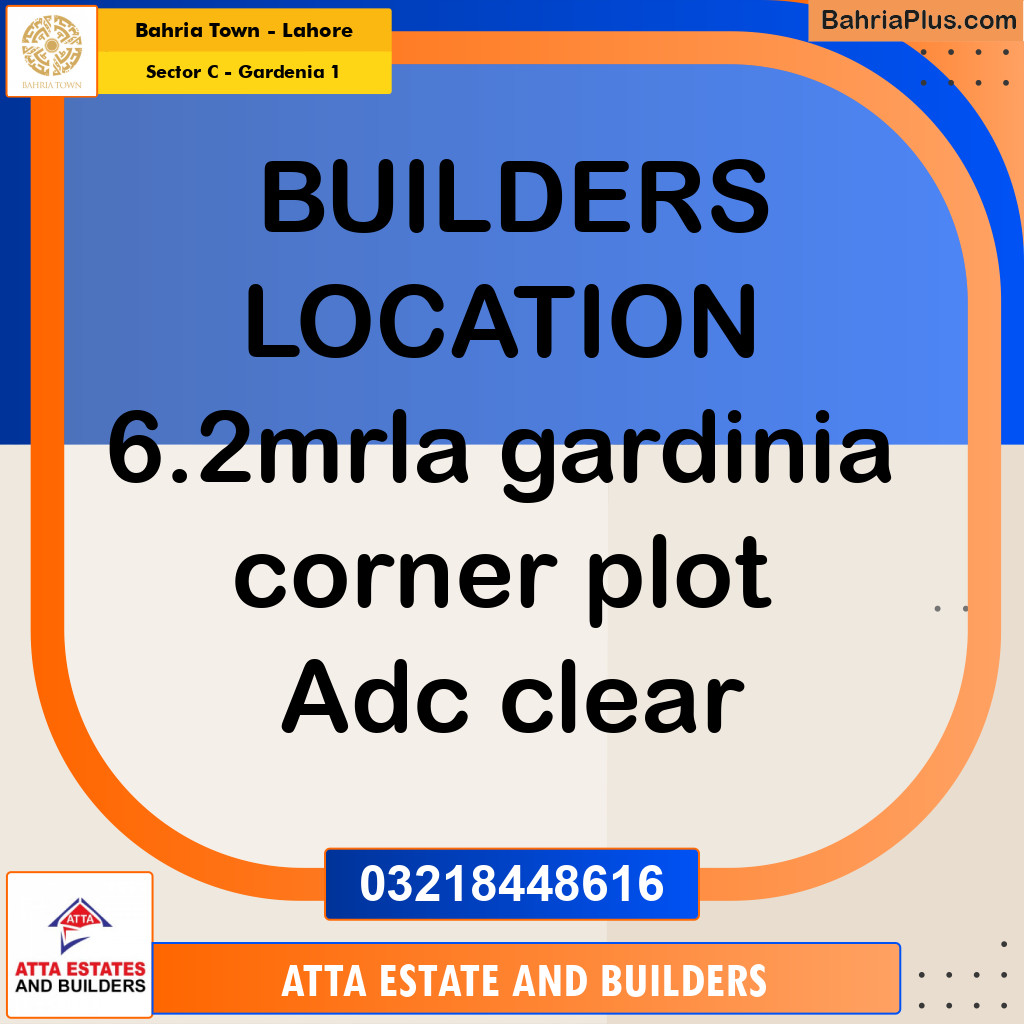 6.5 Marla Residential Plot for Sale in Sector C - Gardenia 1 -  Bahria Town, Lahore - (BP-208885)