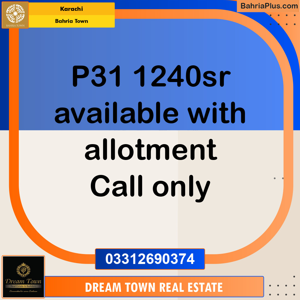 Residential Plot for Sale in Bahria Town, Karachi - (BP-208988)