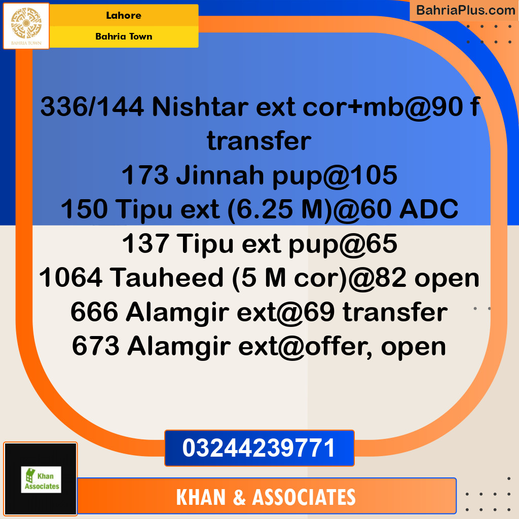 Residential Plot for Sale in Bahria Town, Lahore - (BP-209203)